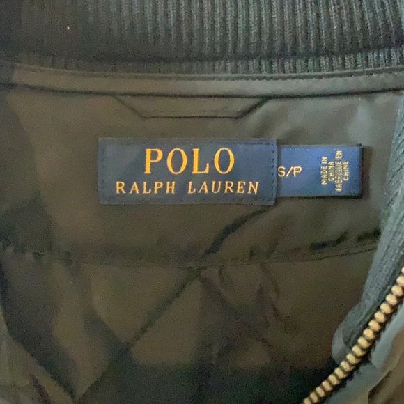 Ralph Lauren Polo Sport Black Vest with Tan Suede Size S/P - Picture 7 of 9